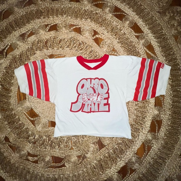 Vintage Ohio State Football Crop Jersey Tee - Picture 2 of 4